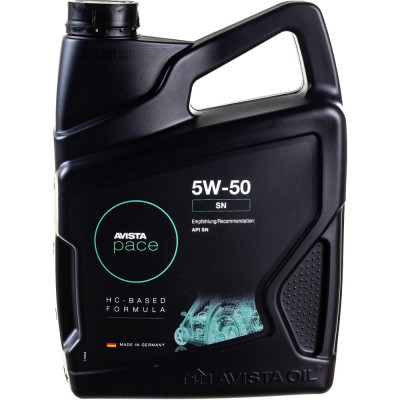 Моторное масло AVISTA PACE SN SAE 5W-50 172618