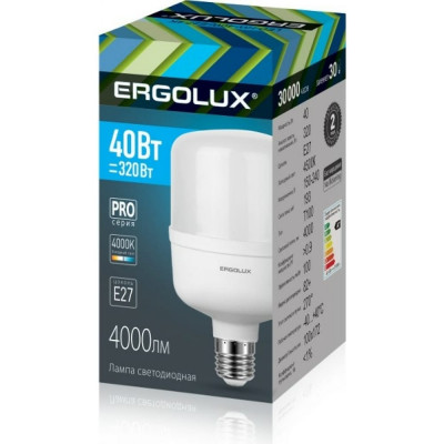 Светодиодная лампа Ergolux LED-HW-40W-E27-4K серия PRO 14327