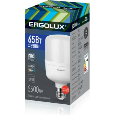 Светодиодная лампа Ergolux LED-HW-65W-E40-6K серия PRO 14330