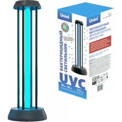 Настольный ультрафиолетовый бактерицидный светильник Uniel 36W/UVCO UGL-T01A