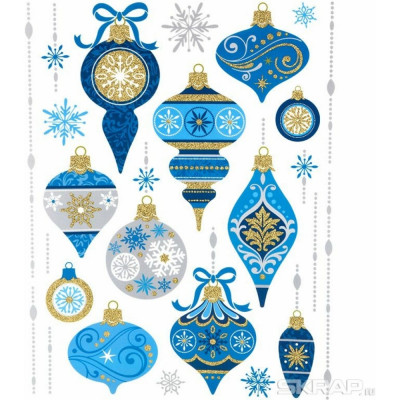 Интерьерная новогодняя наклейка Волшебная страна Зимняя сказка 008015