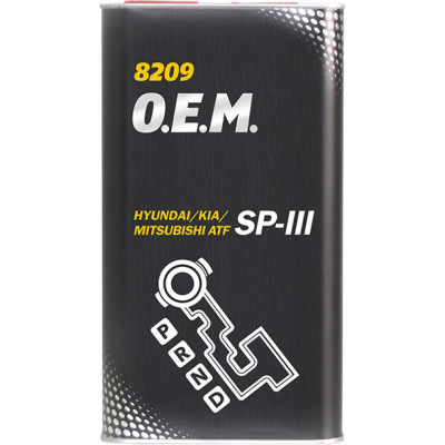 Синтетическая трансмиссионная жидкость MANNOL O.E.M. FOR KOREAN CARS ATF SP-III Metal 3044