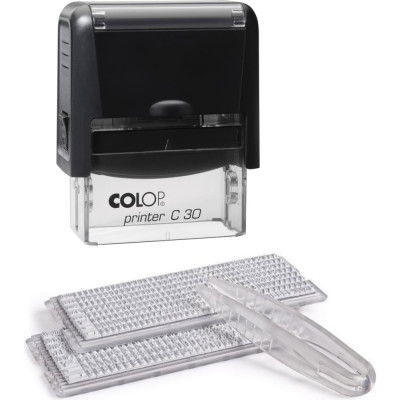 Пластмассовый самонаборный штамп Colop Printer C30-SET чер