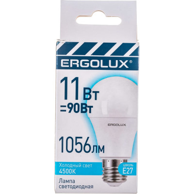 Светодиодная лампа Ergolux ЛОН LED-A60-11W-E27-4K 14459