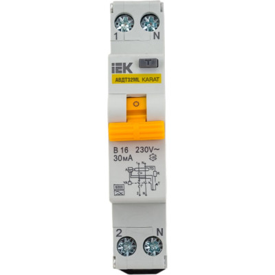 Автоматический выключатель дифференциального тока IEK АВДТ32ML KARAT MVD12-1-016-B-030-A