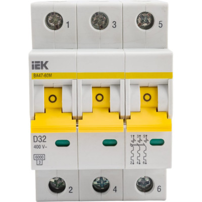 Автоматический выключатель IEK ВА47-60M MVA31-3-032-D