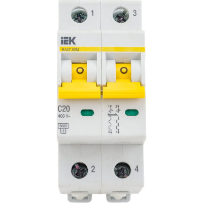 Автоматический выключатель IEK ВА47-60M MVA31-2-020-C