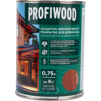 Защитно-декоративное покрытие для древесины Profiwood 72626