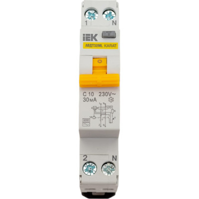 Автоматический выключатель дифференциального тока IEK АВДТ32МL KARAT MVD12-1-010-C-030