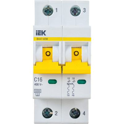 Автоматический выключатель IEK ВА47-60M MVA31-2-016-C