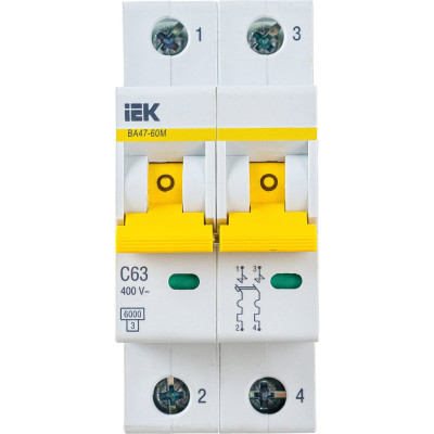 Автоматический выключатель IEK ВА47-60M MVA31-2-063-C