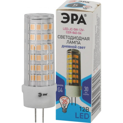 Светодиодная лампа ЭРА STD LED JC-5W-12V-CER-840-G4 Б0056750