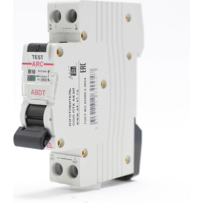Автоматический выключатель дифференциального тока AKEL АВДТ ARC-1P+N-B10-30mA-ТипAC 400903