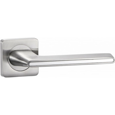 Алюминиевая дверная ручка Вантаж матовый никель/зеркальный V51D AL