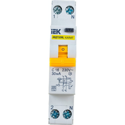 Автоматический выключатель дифференциального тока IEK АВДТ32ML KARAT MVD12-1-016-C-030-A