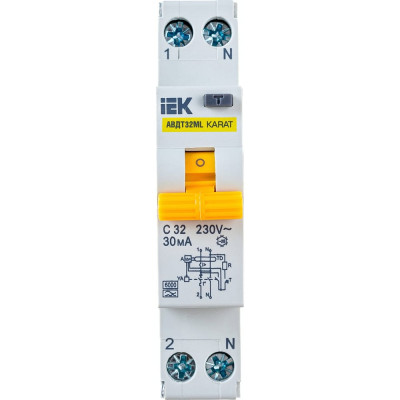Автоматический выключатель дифференциального тока IEK АВДТ32ML KARAT MVD12-1-032-C-030-A