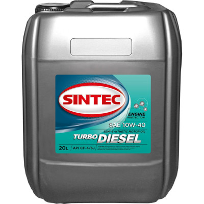 Моторное масло Sintec TURBO DIESEL SAE 10W-40, API CF-4/SJ 122446