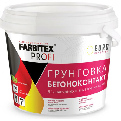 Акриловая грунтовка Farbitex ПРОФИ бетоноконтакт 4300007457