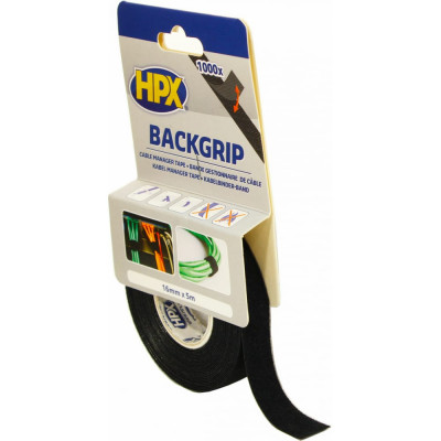 Лента-липучка для бандажа кабелей HPX BG1605 BACKGRIP 5407004561615