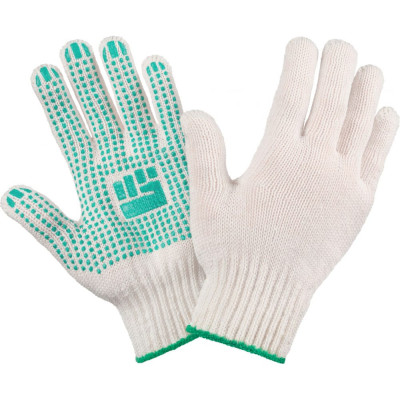 Стандартные хлопчатобумажные перчатки Фабрика перчаток 5-75-СТ-БЕЛ-(M)