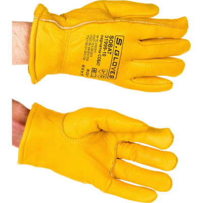 Утепленные кожаные перчатки S. GLOVES SOBAT 31999-10