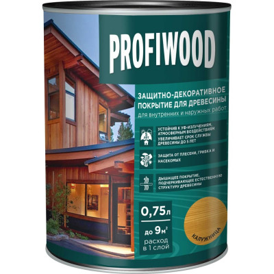 Защитно-декоративное покрытие для древесины Profiwood 72620