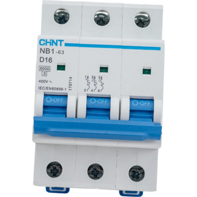Автоматический модульный выключатель CHINT NB1-63 (R) 179714