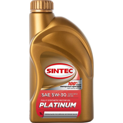 Моторное синтетическое масло Sintec PLATINUM SAE 5W-30 API SN, ILSAC GF-5 801972