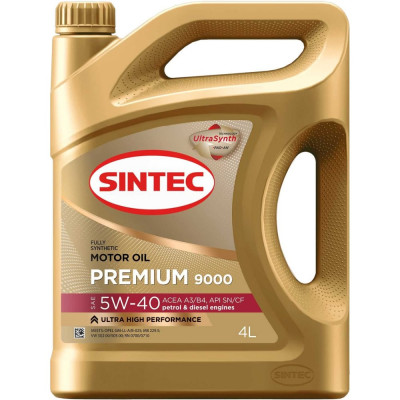 Моторное синтетическое масло Sintec PREMIUM SAE 5W-40 API SN, ACEA A3/B4 801971