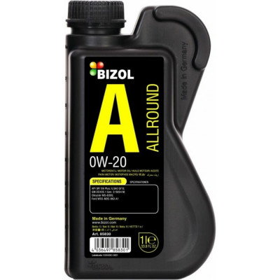 НС-синтетическое моторное масло Bizol Allround 0W-20, SP, GF-6A 85830