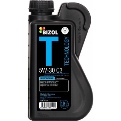 Синтетическое моторное масло Bizol Technology 5W-30, SN C3 85120