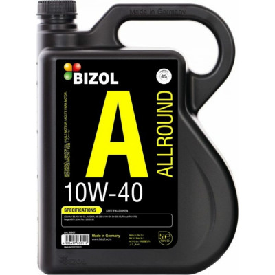 НС-синтетическое моторное масло Bizol Allround 10W-40 SN, A3/B4 MA2 83011