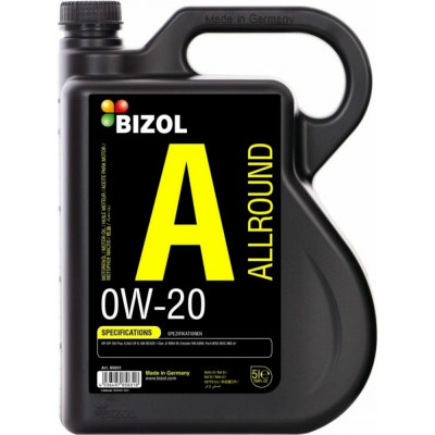 НС-синтетическое моторное масло Bizol Allround 0W-20, SP, GF-6A 85831