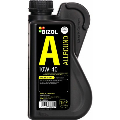 НС-синтетическое моторное масло Bizol Allround 10W-40 SN, A3/B4 MA2 83010
