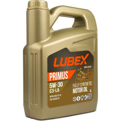 Синтетическое моторное масло Lubex PRIMUS C3-LA 5W-30, SN, C3 L034-1296-0404