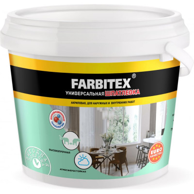Акриловая шпатлевка для наружных и внутренних работ Farbitex 4300001569