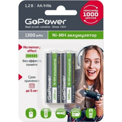 Бытовой аккумулятор GoPower HR6 00-00018318