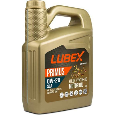 Синтетическое моторное масло Lubex PRIMUS SJA 0W-20 SN+RC GF-5 L034-1331-0404
