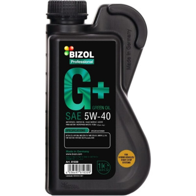 НС-синтетическое моторное масло Bizol Green Oil+ 5W-40, SN, C3 81030