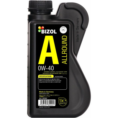 Синтетическое моторное масло Bizol Allround 0W-40, SN A3/B4 85520