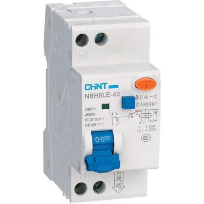 Автоматический выключатель дифференциального тока CHINT NBH8LE-40 (R) 206065
