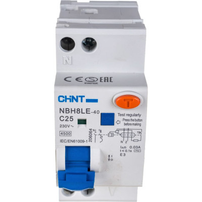 Автоматический выключатель дифференциального тока CHINT NBH8LE-40 (R) 206064