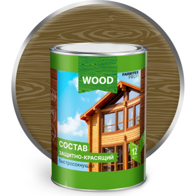 Быстросохнущий защитно-красящий состав для древесины Farbitex 4300008471