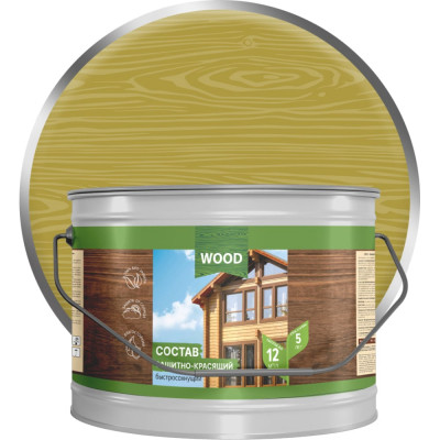 Быстросохнущий защитно-красящий состав для древесины Farbitex 4300008481