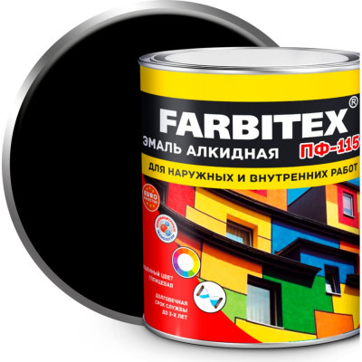 Алкидная эмаль Farbitex ПФ-115 4300001611