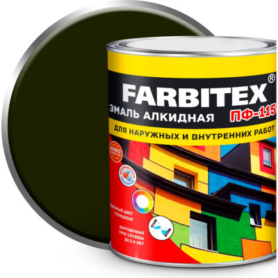 Алкидная эмаль Farbitex ПФ-115 4300006036