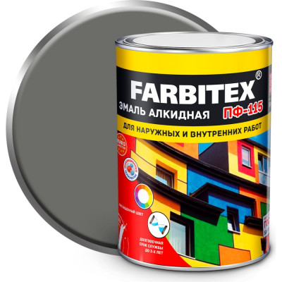 Алкидная эмаль Farbitex ПФ-115 4300006003
