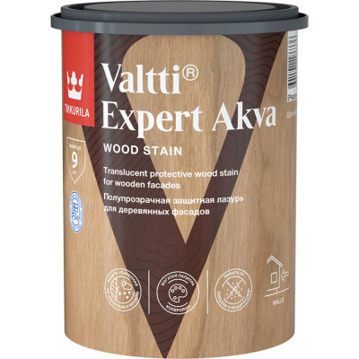 Высокоэффективная защитная лазурь Tikkurila VALTTI EXPERT AKVA 700009595