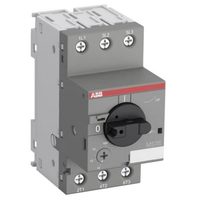 Автоматический выключатель защиты двигателя ABB MS-116-6.3 50kA 1SAM250000R1009