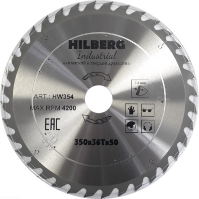 Пильный диск по дереву Hilberg Hilberg Industrial HW354